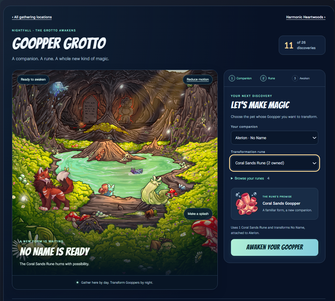 The refreshed Goopper Grotto